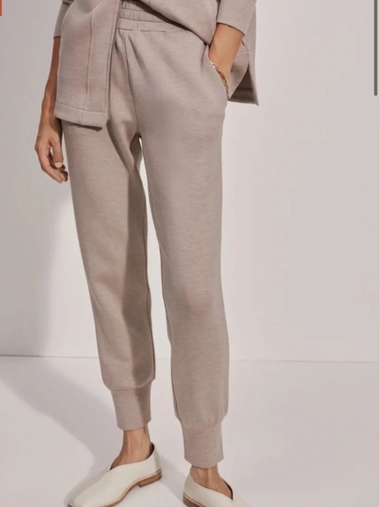 Varley Pants - Varley The Slim Cuff Pant 25" Doublesoft Taupe Beige Jogger Sz S